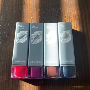 CoverGirl 24hr Matte Lipstick 4-Pack Bundle 640, 660,700,710